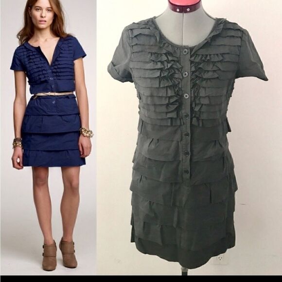 J CREW  Grey Cotton Dress - Picture 1 of 8